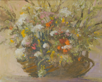 Zinnias and Queen Anne's Lace by Anne Adams Robertson Massie at Les Yeux du Monde Gallery